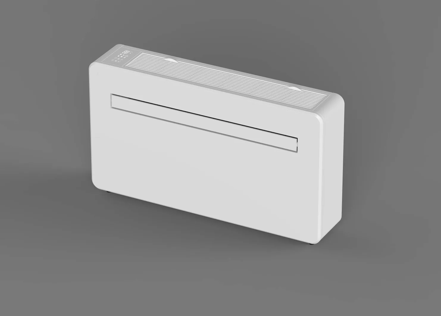 White wall-mounted monoblock viewed from the front and right